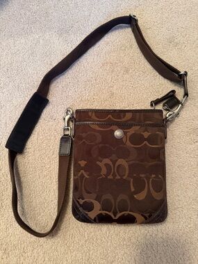 Coach Brown Signature Crossbody Bag